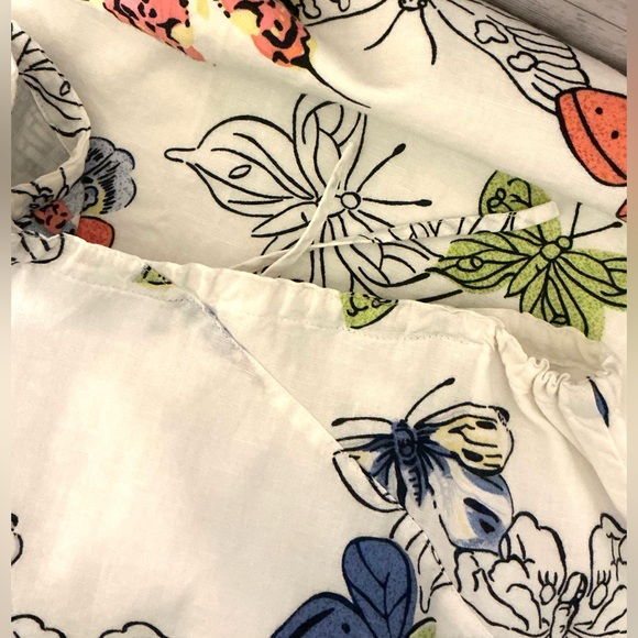 Liz Claiborne White Linen Skirt with Butterfly Print - Picture 11 of 13